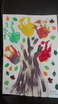 arbre d'automne mains