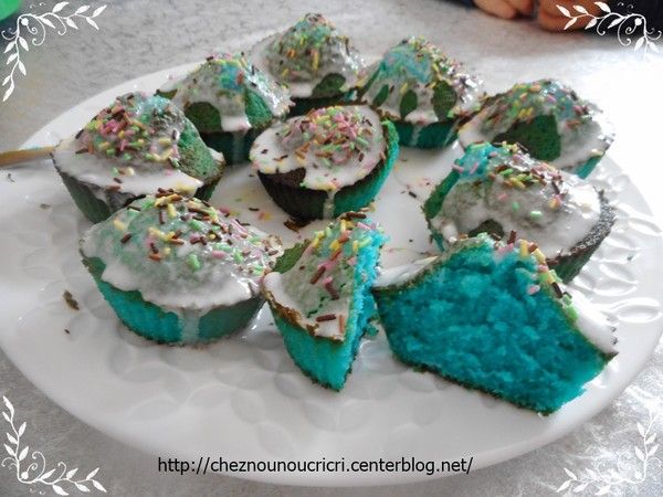 cupcake bleu
