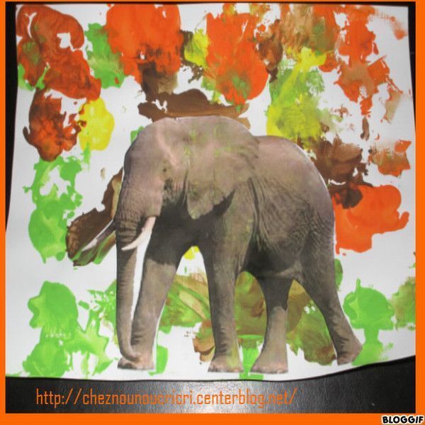 l'éléphant aux couleurs de la savane !!!