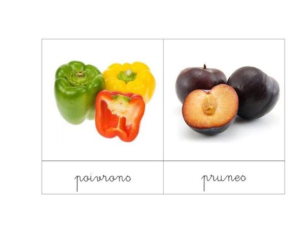 nomenclature " les fruits et légumes "