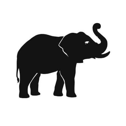 dessin-elephant-noir-et-blanc